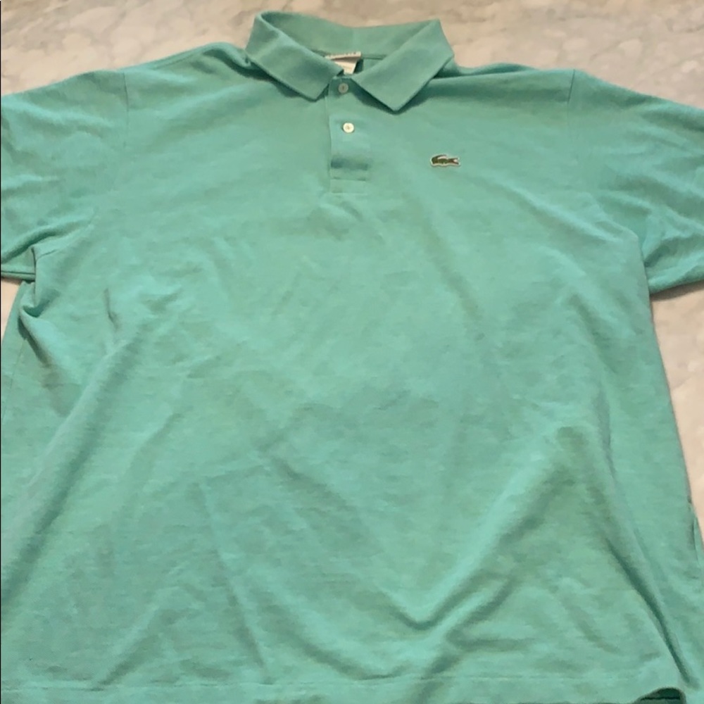 Heather Green Lacoste Short Sleeve Polo Shirt